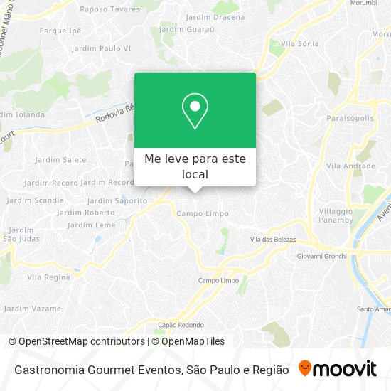 Gastronomia Gourmet Eventos mapa