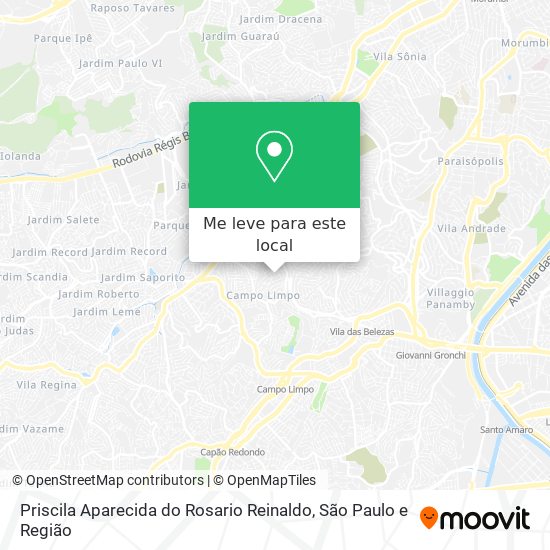 Priscila Aparecida do Rosario Reinaldo mapa