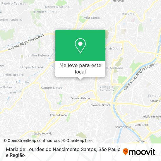 Maria de Lourdes do Nascimento Santos mapa