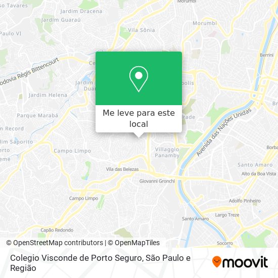 Colegio Visconde de Porto Seguro mapa