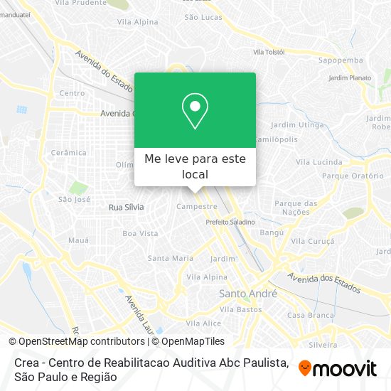 Crea - Centro de Reabilitacao Auditiva Abc Paulista mapa