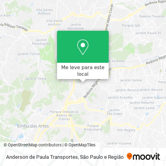 Anderson de Paula Transportes mapa