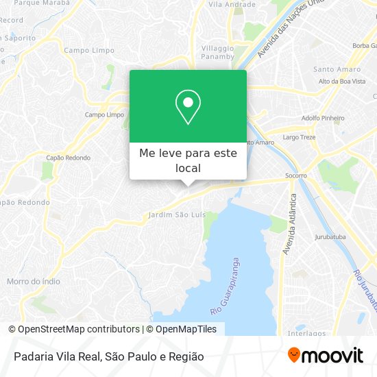 Padaria Vila Real mapa