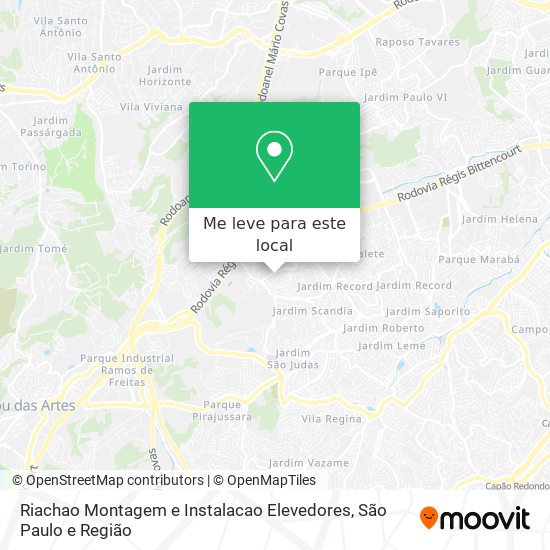 Riachao Montagem e Instalacao Elevedores mapa