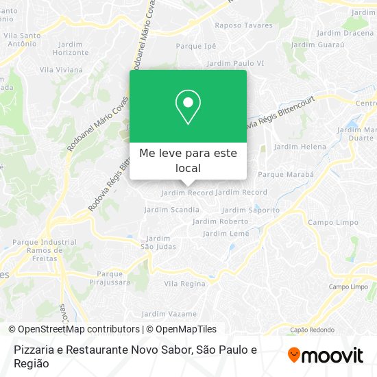 Pizzaria e Restaurante Novo Sabor mapa