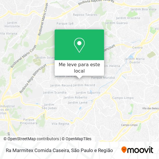 Ra Marmitex Comida Caseira mapa
