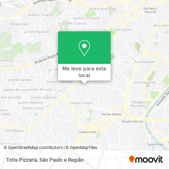 Totis Pizzaria mapa