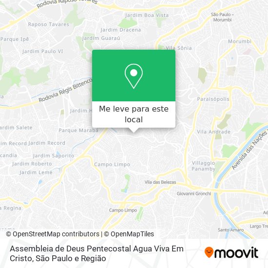 Assembleia de Deus Pentecostal Agua Viva Em Cristo mapa