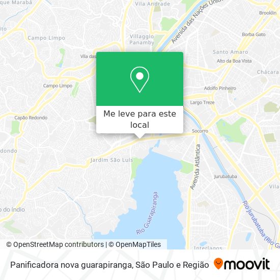 Panificadora nova guarapiranga mapa