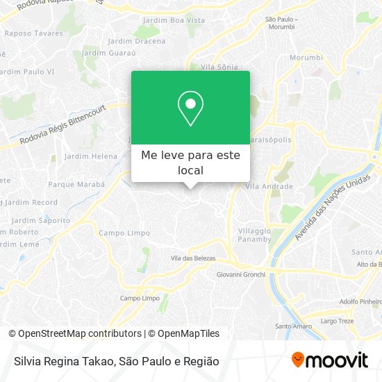 Silvia Regina Takao mapa