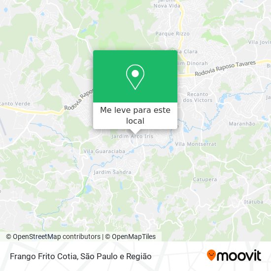 Frango Frito Cotia mapa