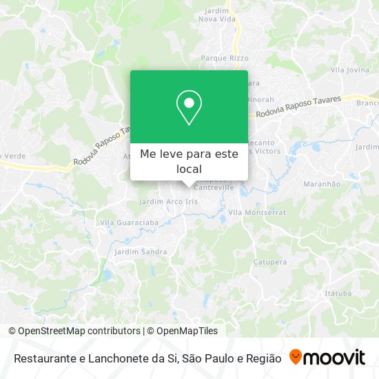 Restaurante e Lanchonete da Si mapa