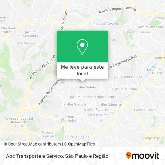 Aoc Transporte e Servico mapa