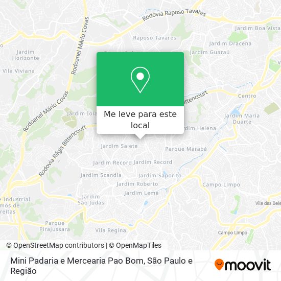 Mini Padaria e Mercearia Pao Bom mapa
