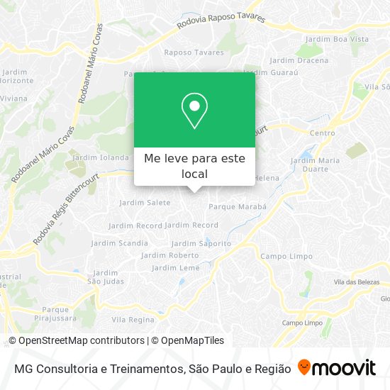 MG Consultoria e Treinamentos mapa
