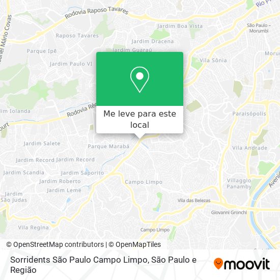 Sorridents São Paulo Campo Limpo mapa