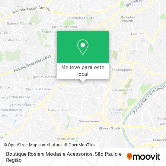 Boutique Rosiani Modas e Acessorios mapa