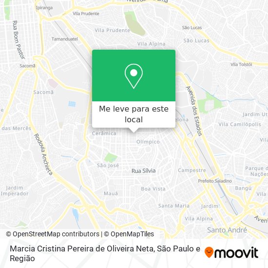 Marcia Cristina Pereira de Oliveira Neta mapa
