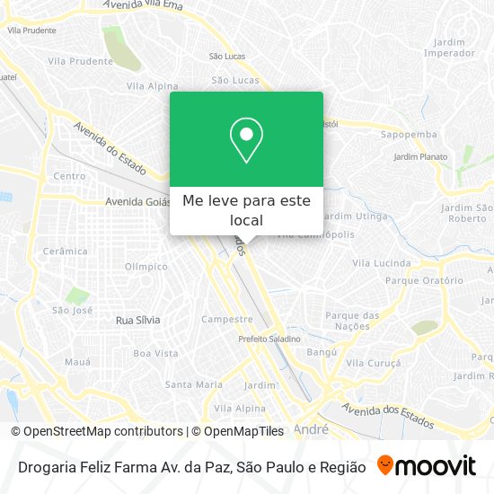 Drogaria Feliz Farma Av. da Paz mapa