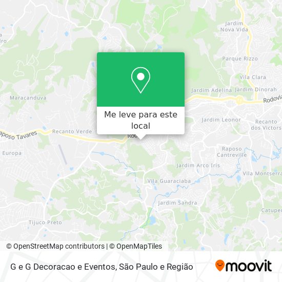 G e G Decoracao e Eventos mapa