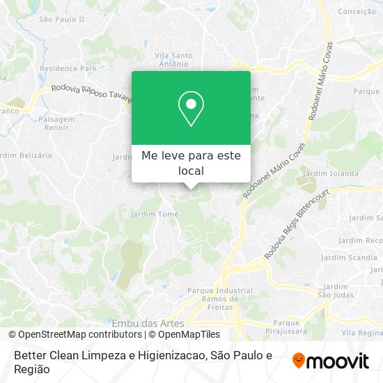 Better Clean Limpeza e Higienizacao mapa