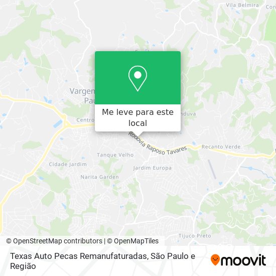 Texas Auto Pecas Remanufaturadas mapa