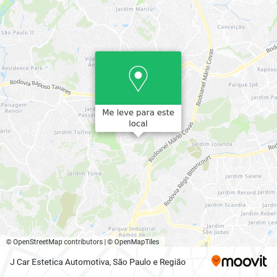 J Car Estetica Automotiva mapa