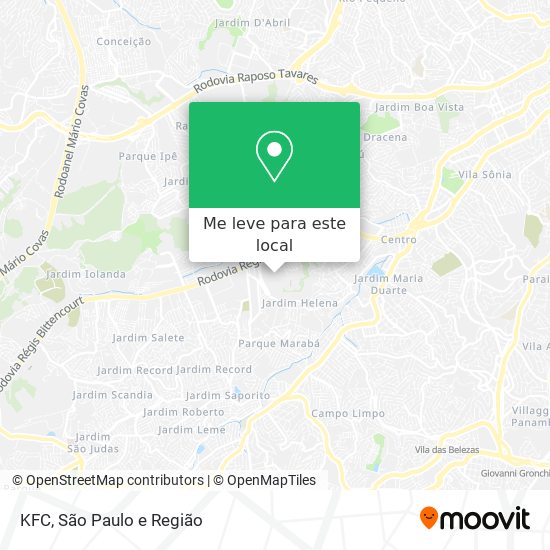 KFC mapa