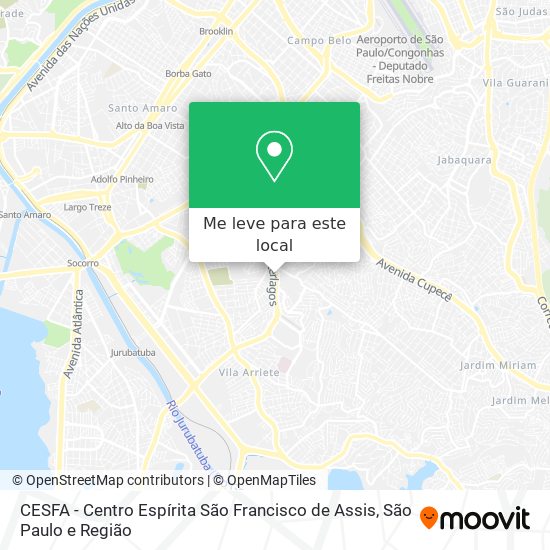 CESFA - Centro Espírita São Francisco de Assis mapa
