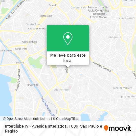 Interclube IV - Avenida Interlagos, 1609 mapa