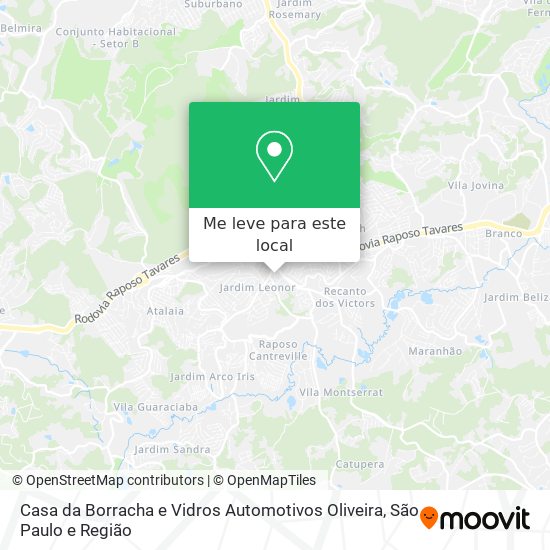 Casa da Borracha e Vidros Automotivos Oliveira mapa