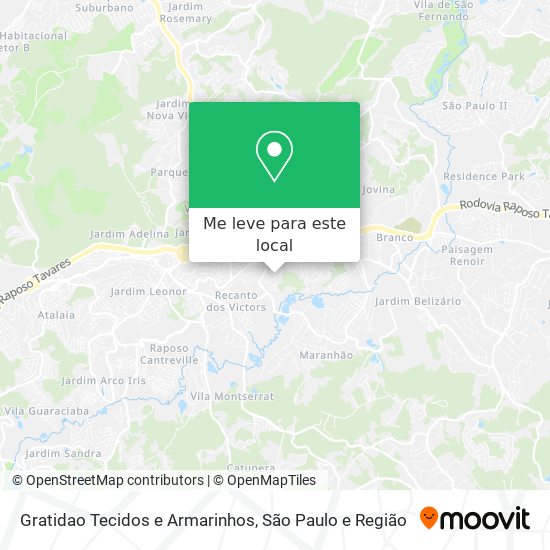 Gratidao Tecidos e Armarinhos mapa