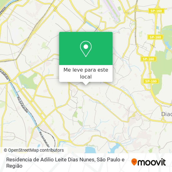 Residencia de Adilio Leite Dias Nunes mapa