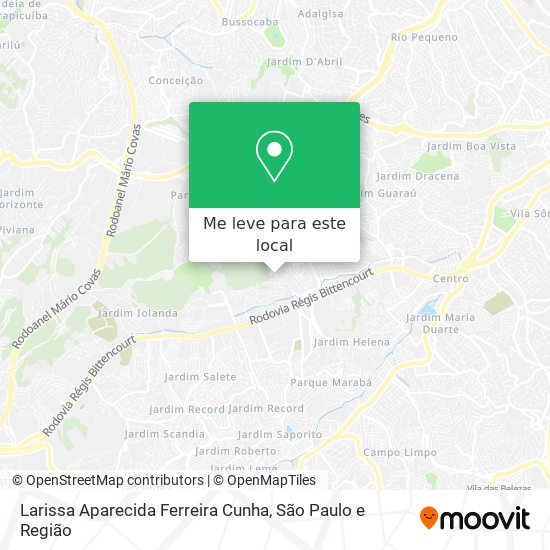 Larissa Aparecida Ferreira Cunha mapa