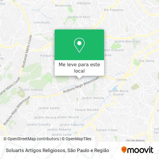 Soluarts Artigos Religiosos mapa