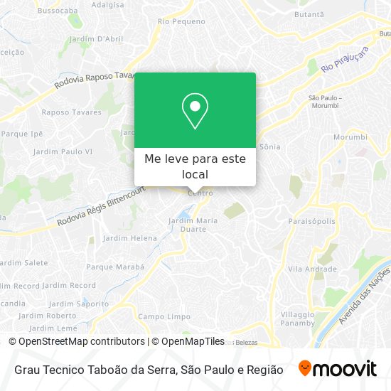 Grau Tecnico Taboão da Serra mapa