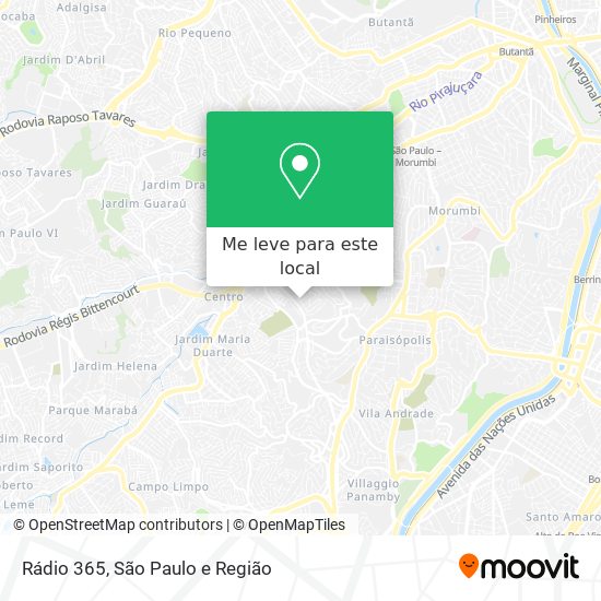 Rádio 365 mapa