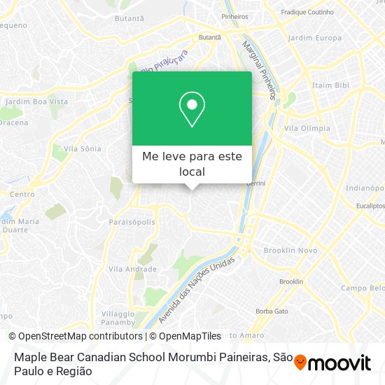 Maple Bear Canadian School Morumbi Paineiras mapa