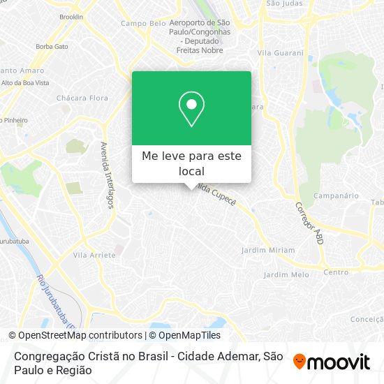 Congregação Cristã no Brasil - Cidade Ademar mapa
