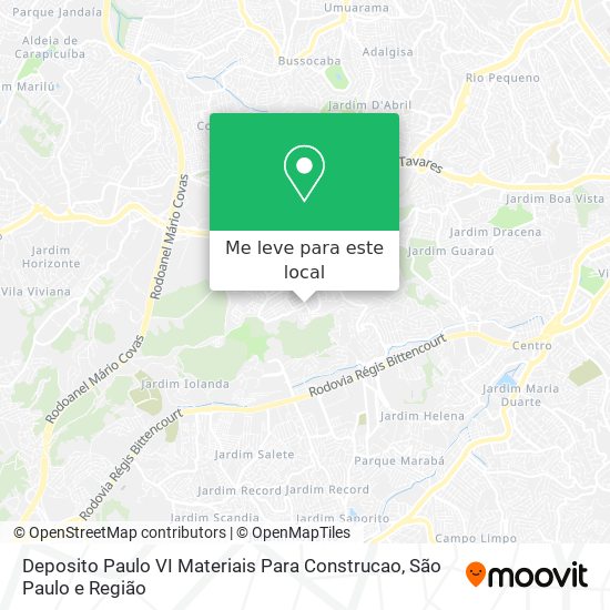 Deposito Paulo VI Materiais Para Construcao mapa