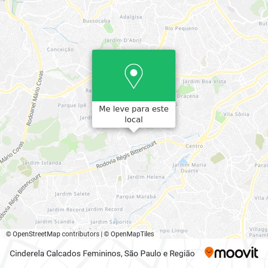 Cinderela Calcados Femininos mapa