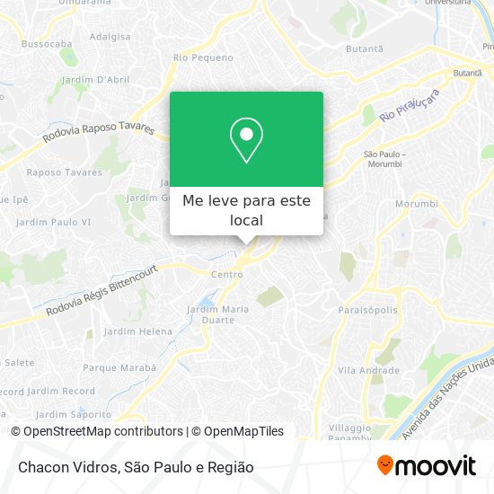 Chacon Vidros mapa