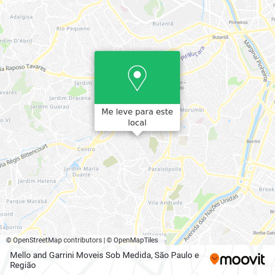 Mello and Garrini Moveis Sob Medida mapa