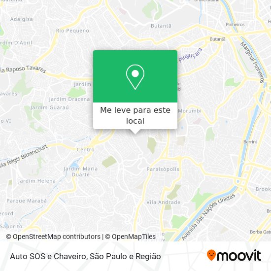 Auto SOS e Chaveiro mapa