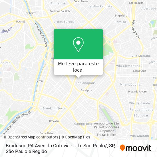 Bradesco PA Avenida Cotovia - Urb. Sao Paulo / , SP mapa