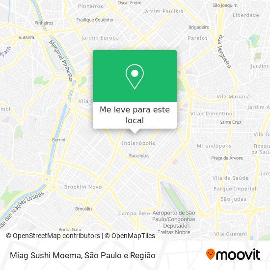 Miag Sushi Moema mapa