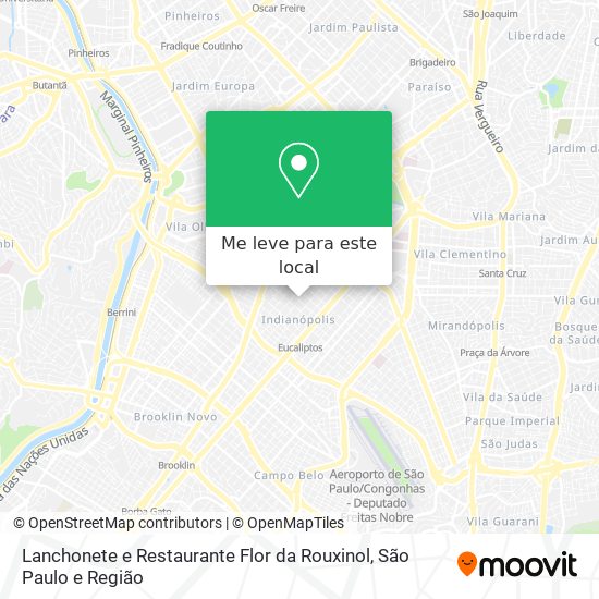 Lanchonete e Restaurante Flor da Rouxinol mapa