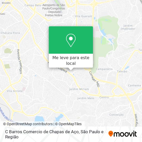 C Barros Comercio de Chapas de Aço mapa