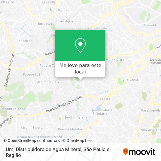 Umj Distribuidora de Agua Mineral mapa