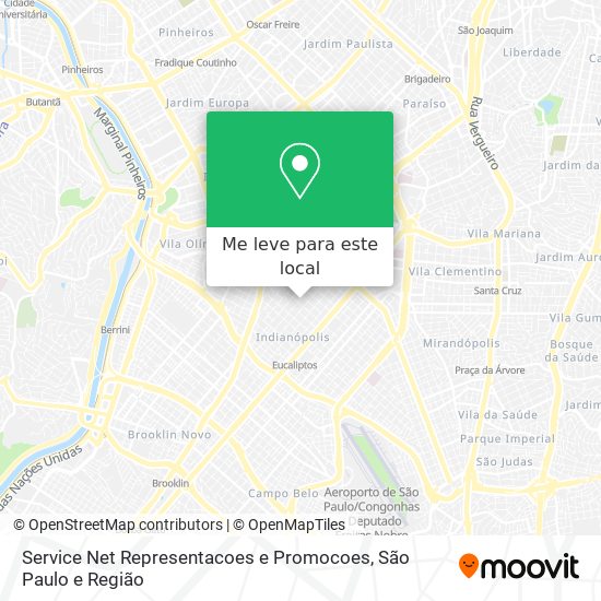 Service Net Representacoes e Promocoes mapa